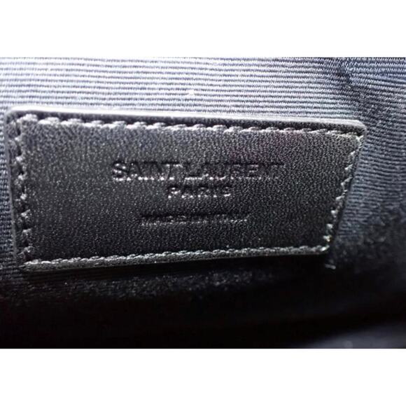 ***SOLD*** Saint Laurent Pineapple Skull Clutch | Black Leather | Suede Interior - Picture 6 of 6